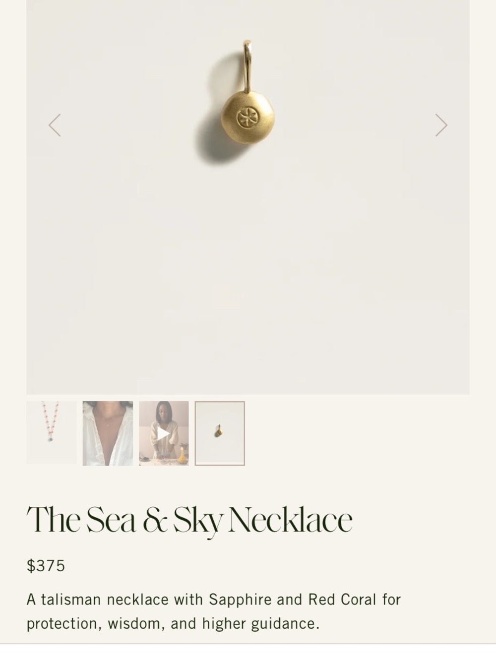 High Light Rituals Sea & Sky Silver Necklace with Coral Beads & Sapphire Pendant - Picture 7 of 9